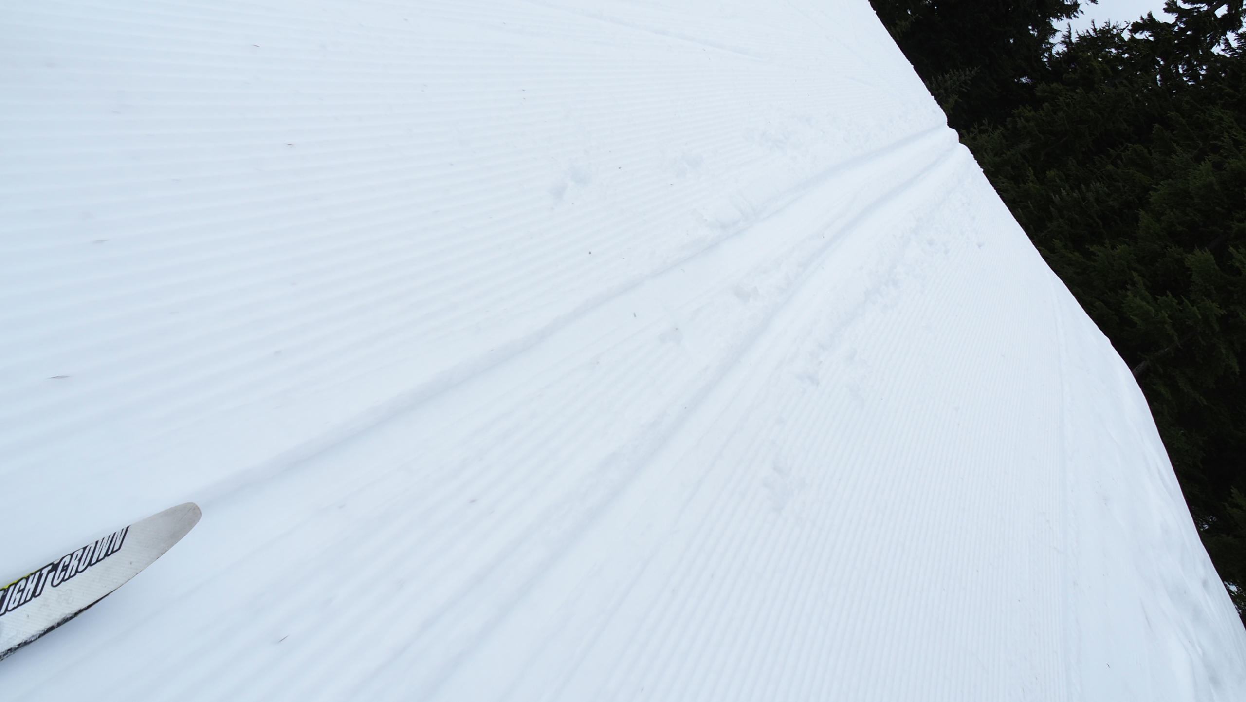 At the upper warming hut level and higher it was january not april conditions at Cypress nordic, West Vancouver, Canada